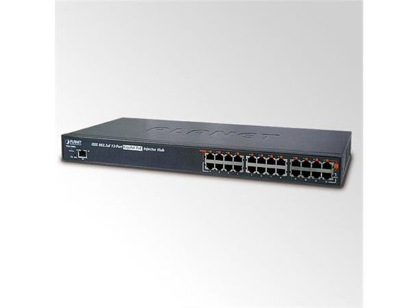 PoE Injector 12-port 10/100/1000B/Tx Planet:802.3af/at  full power - 200W